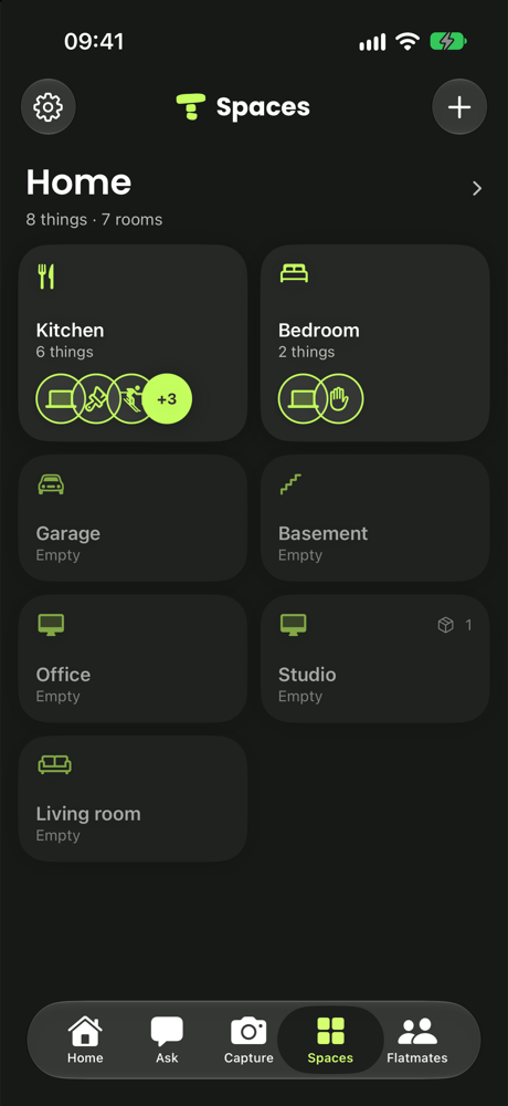 Spaces: Kitchen, Bedroom, Garage and more
